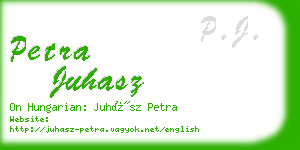 petra juhasz business card